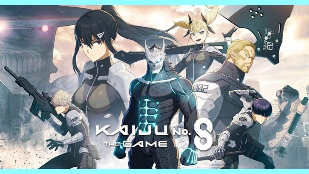featured image for our news on Kaiju No. 8 The Game pre-registration. It shows the game's characters in futuristic attires.